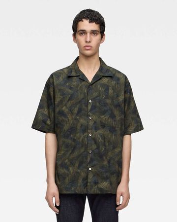 Soon MMSS6000 CYCADS PATTERN S/S SHIRT,GRN, small image number 0