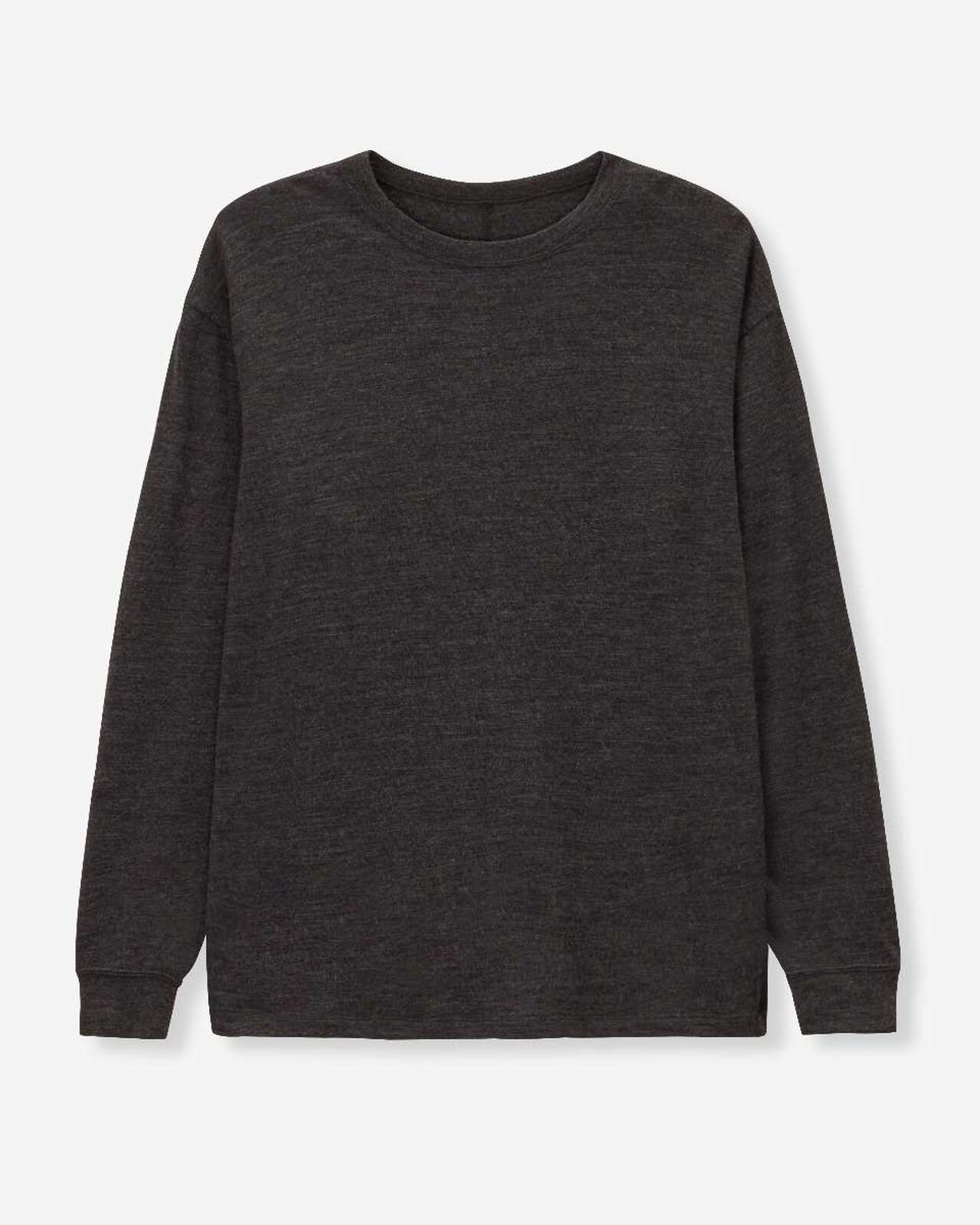 MERINO WOOL L/S TEE,GRY, large image number 5