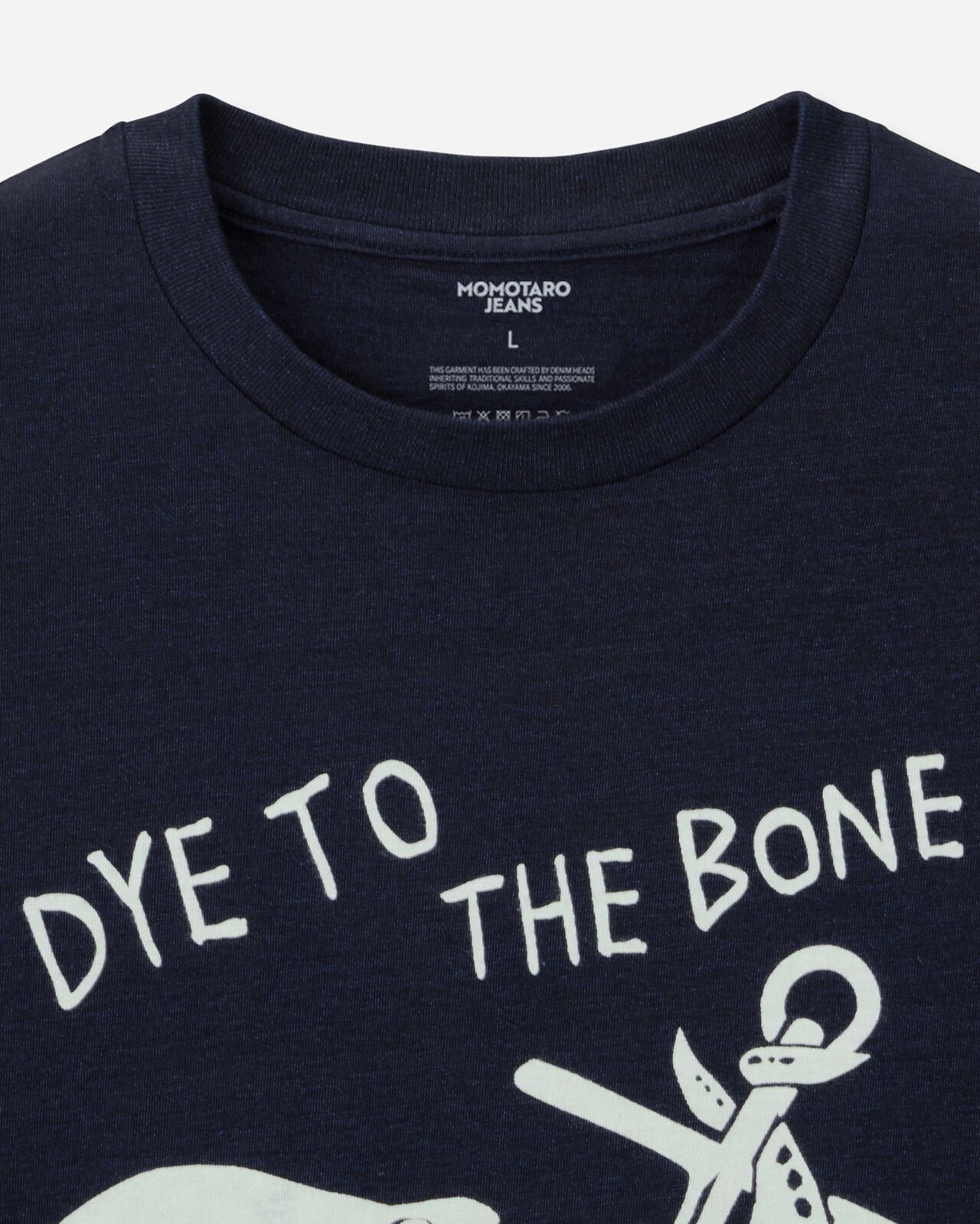 INDIGO YARN DYED TEE - OCTOPUS,Indigo, large image number 7