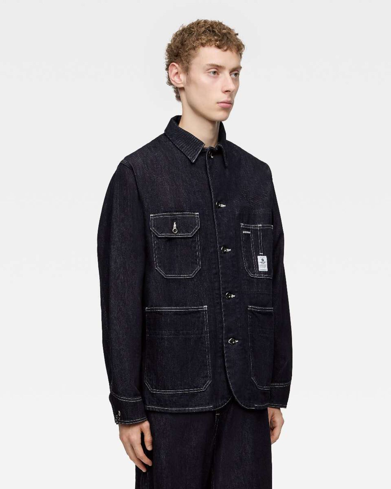 DENIM COVERALL,Indigo, large image number 1