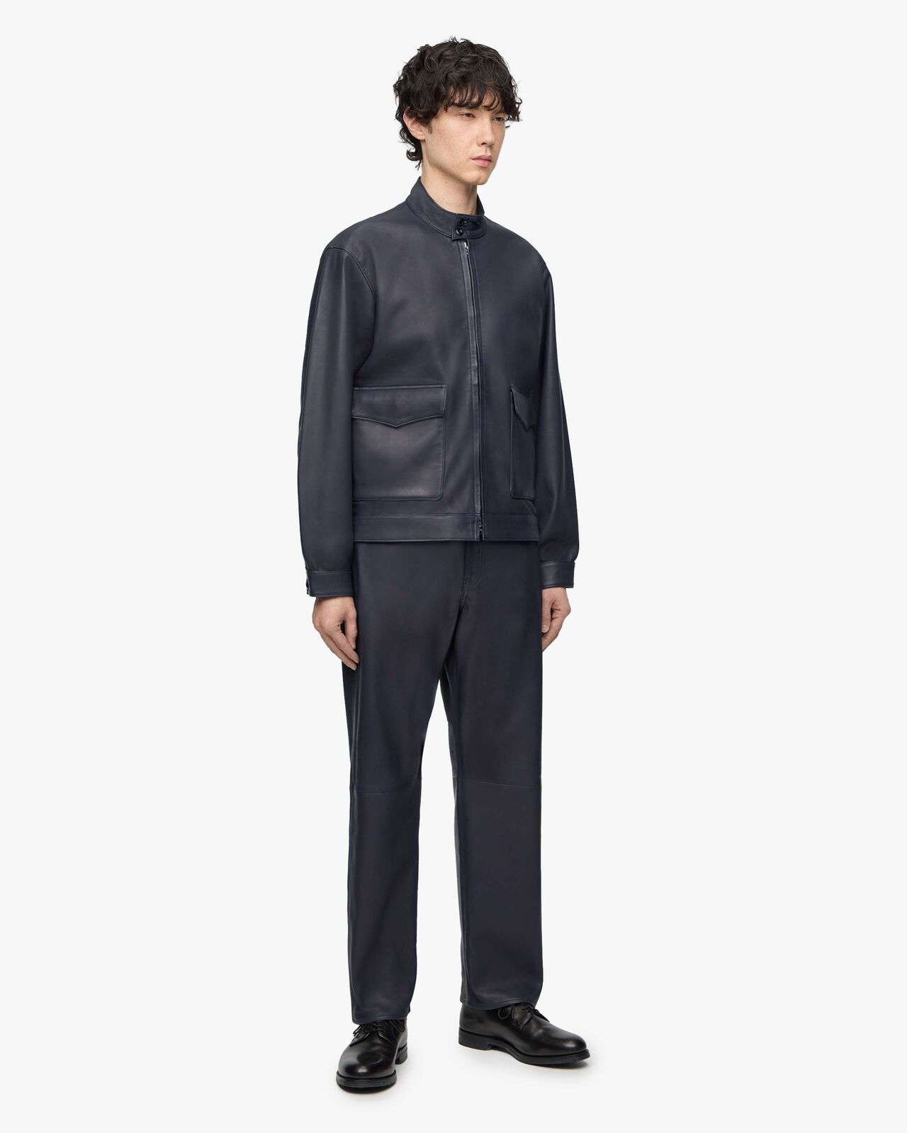 #100 STRAIGHT - SMOOTH LEATHER,BLK, large image number 3