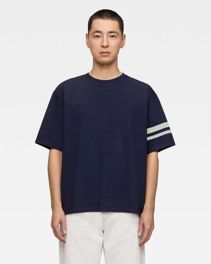 YARN DYED S/S TEE -DISCHARGE PRINT,, medium
