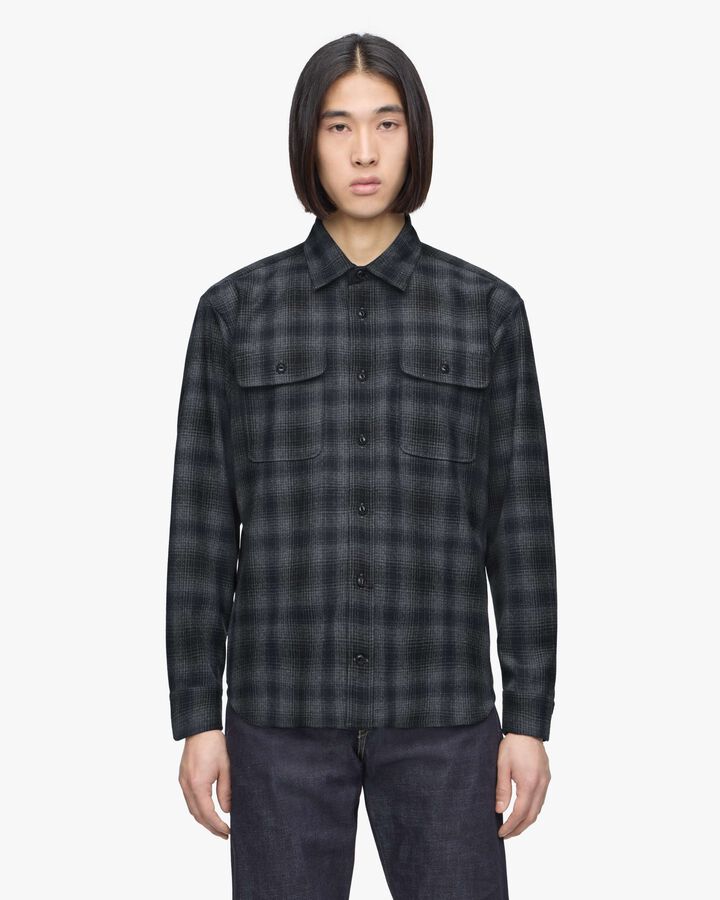 WOOL CHECK SHIRT,, medium