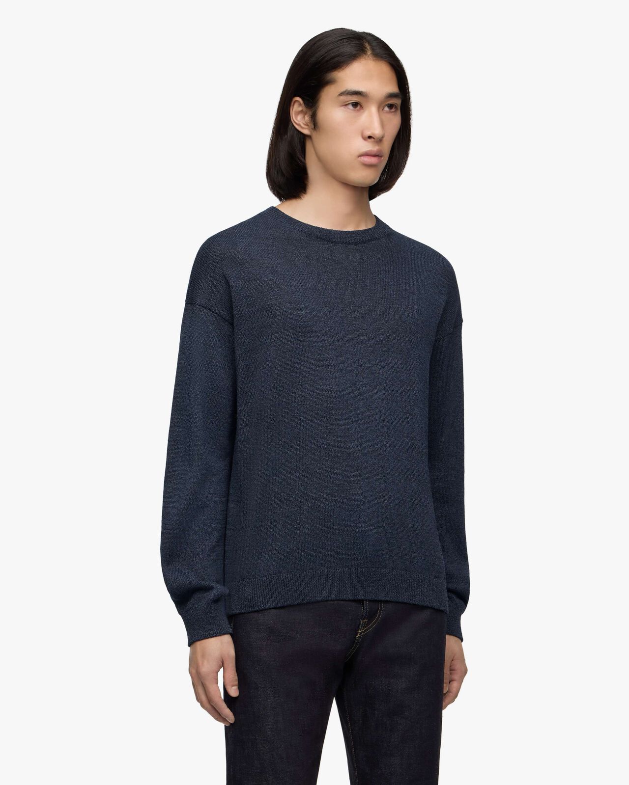 L/S KNIT - WASHI PAPER,Noir, large image number 1