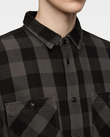 BLOCK CHECK L/S SHIRT,Grigio, large image number 4