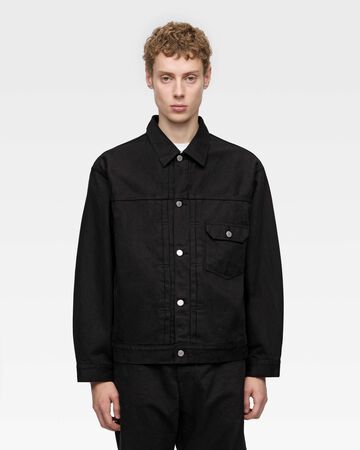 #001 DENIM JACKET - KYOTOMONTSUKI DYED,Noir, large image number 0