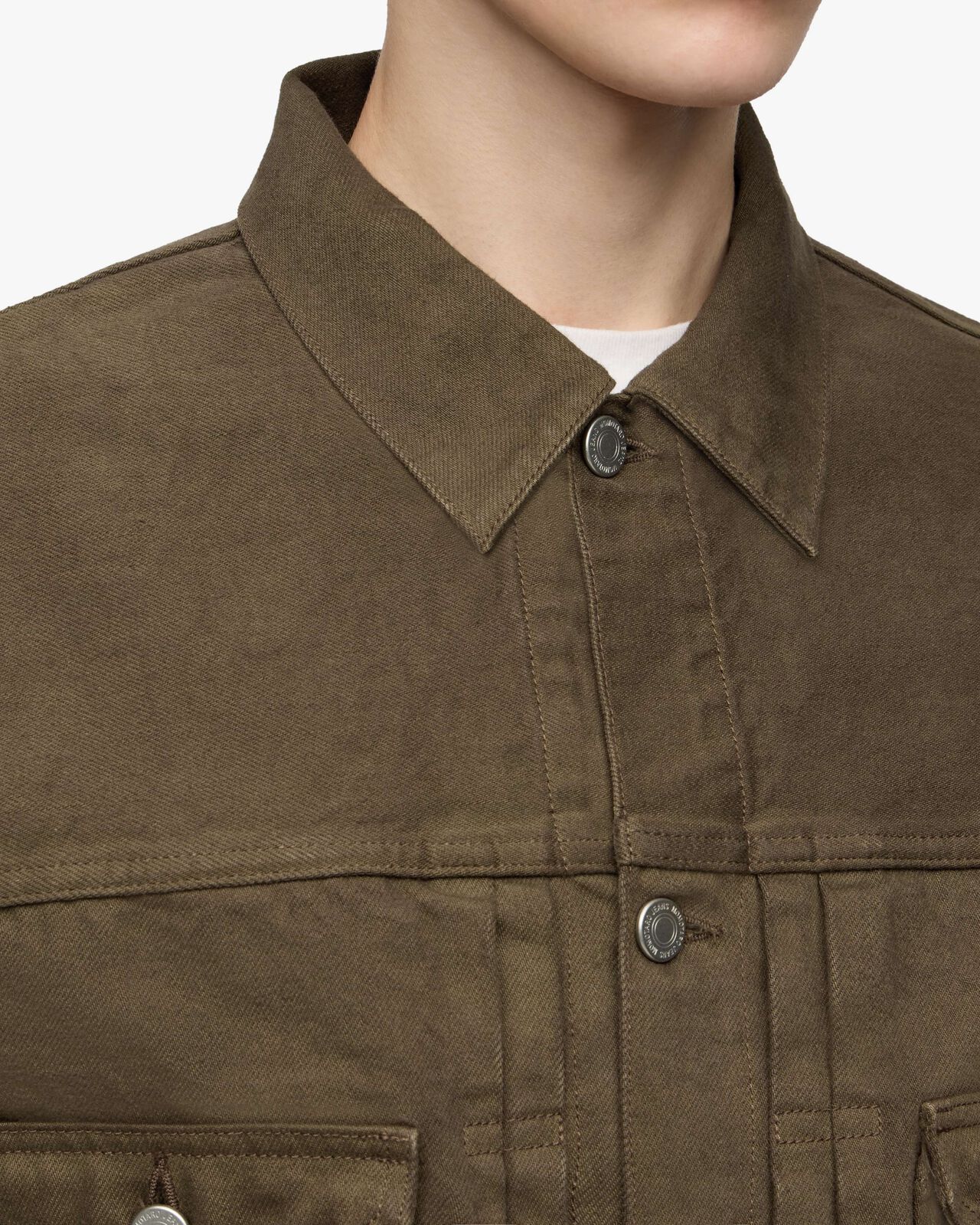 #002 DENIM JKT - MOSS,KHAKI, large image number 4