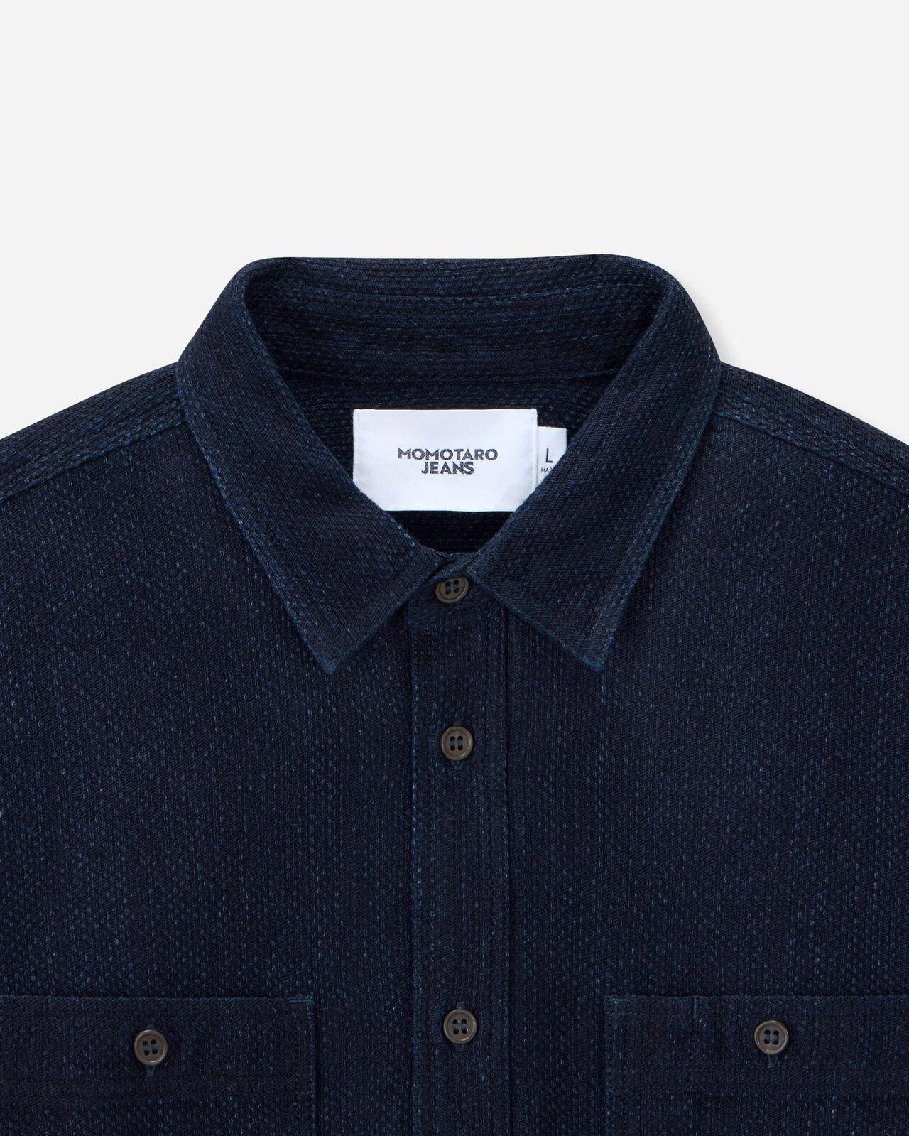 SASHIKO WORK SHIRT,Indigo, large image number 7