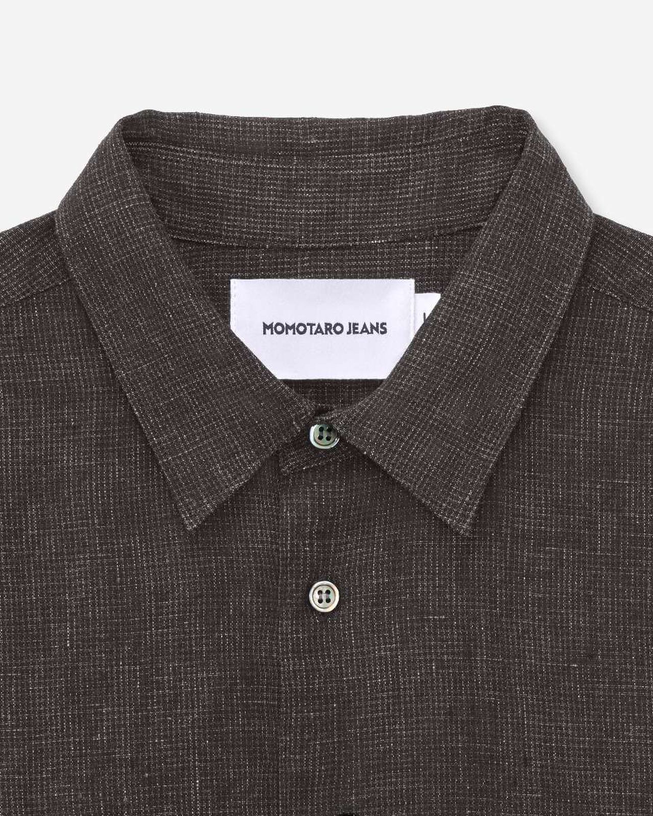 LINEN S/S SHIRT,Hitam, large image number 7