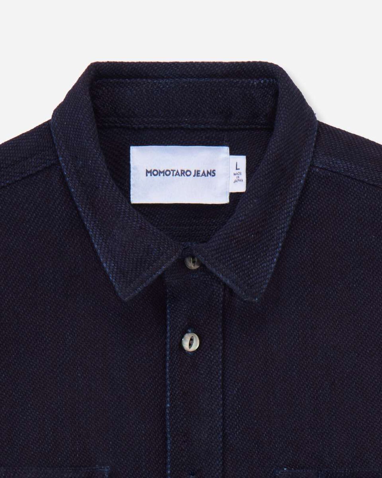 TRIPLE STITCH L/S DOBBY SHIRT - INDIGO,Indigo, large image number 7