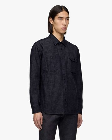 TRIPLE STITCH L/S DENIM SHIRT,Indigo, large image number 1