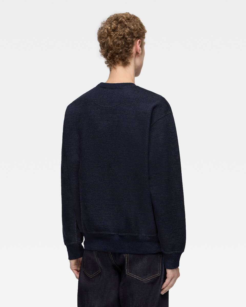 INDIGO SWEAT CREW NECK PO-YARN DYE
