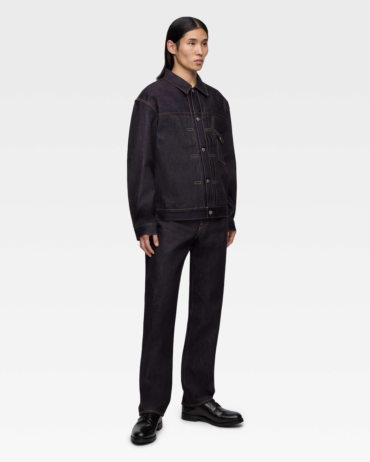 #500  STANDARD NARROW STRAIGHT 14.7oz ZIPPER FLY,Indigo, large image number 4