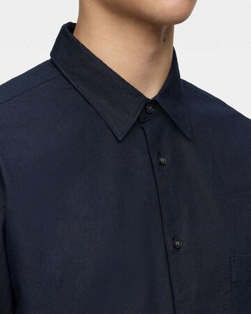 POPLIN L/S SHIRT - INDIGO,Indigo, small image number 15