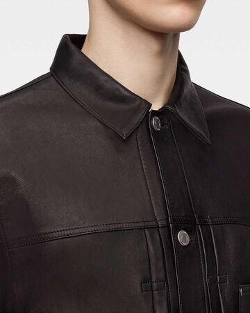 LEATHER JACKET,BLK, small image number 4