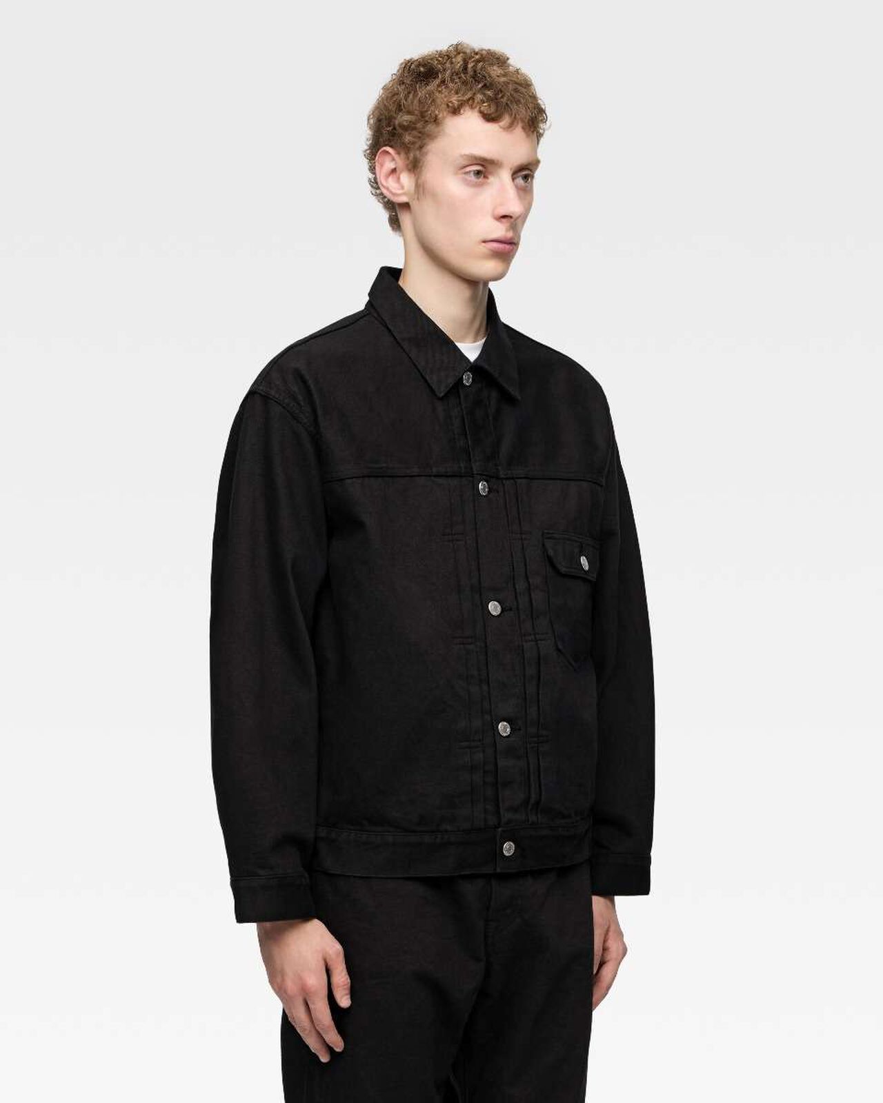 #001 DENIM JACKET - KYOTOMONTSUKI DYED,BLK, large image number 1