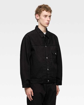 #001 DENIM JACKET - KYOTOMONTSUKI DYED,BLK, small image number 1
