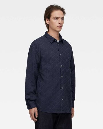 INDIGO SASHIKO SHIRT,Indigo, large image number 1