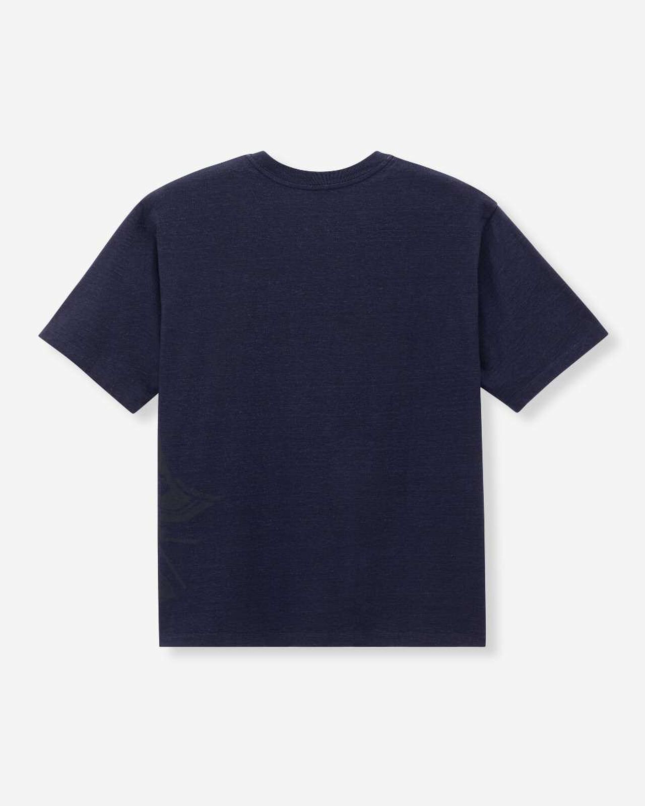 YARN DYED S/S TEE -MOMOTARO,Indigo, large image number 6