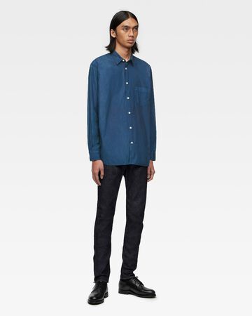 BROAD L/S SHIRT - NATURAL INDIGO,MID, small image number 7