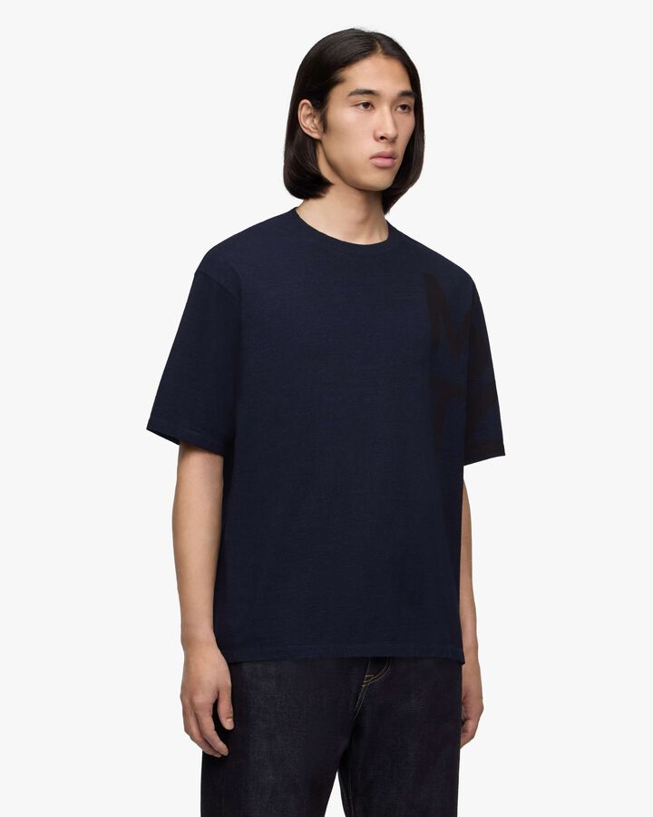INDIGO YARN DYED S/S TEE - MOMOTARO,, medium
