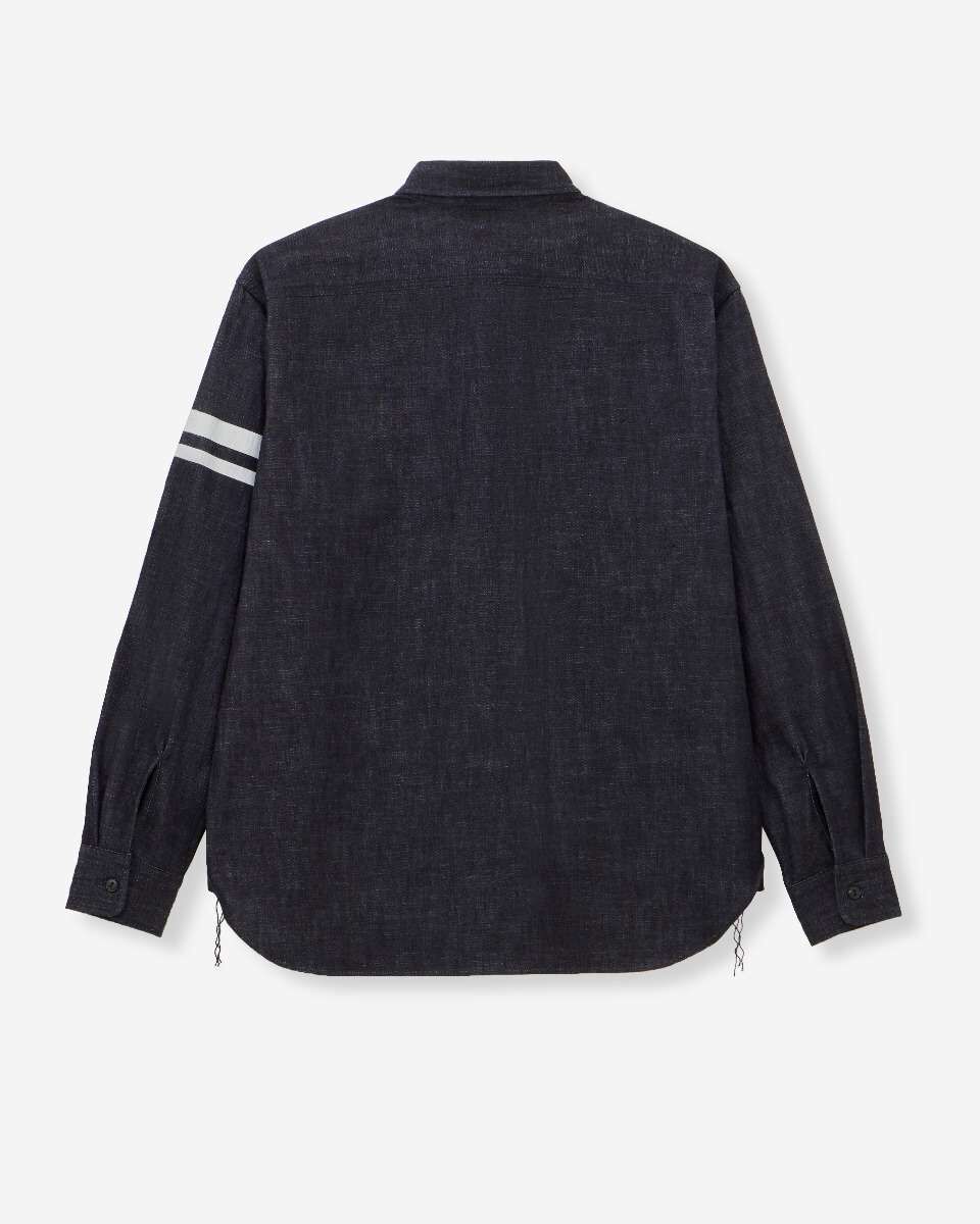 TRIPLE STITCH L/S DENIM SHIRT (TWO STRIPES)