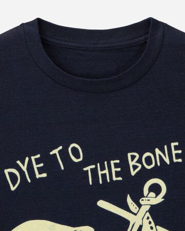 INDIGO YARN DYED TEE - OCTOPUS,Indigo, large image number 7