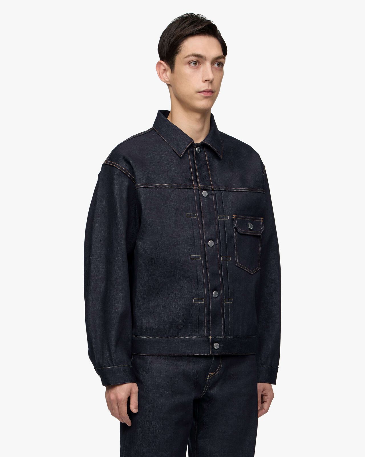 #001 STANDARD DENIM JACKET 14.7oz,Indigo, large image number 1