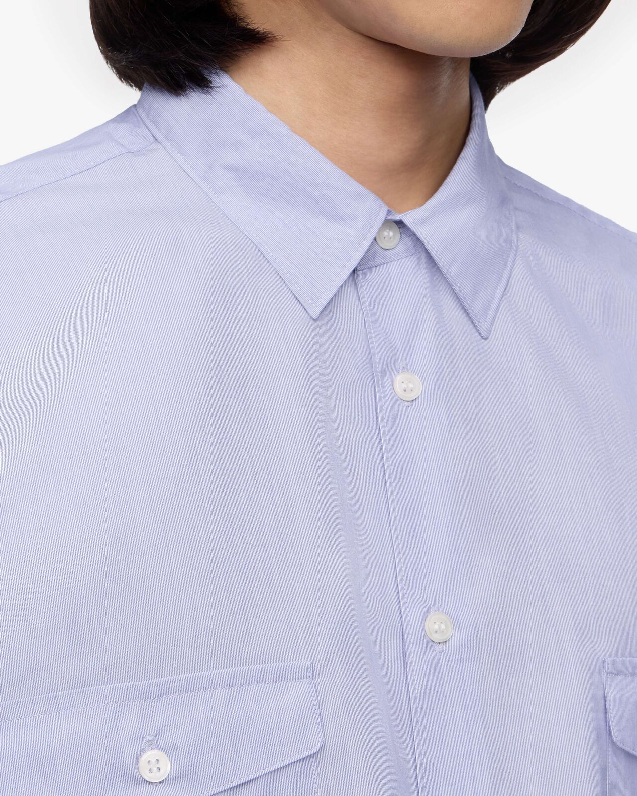 BROAD STRIPE L/S SHIRTS,GRY, large image number 4