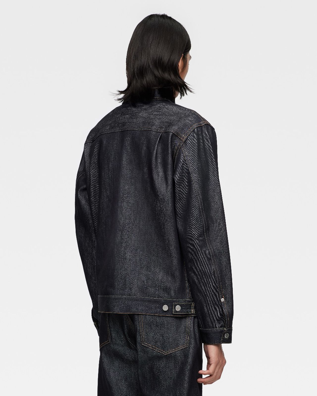 #002 SILK DENIM JACKET 15oz,Indigo, large image number 2