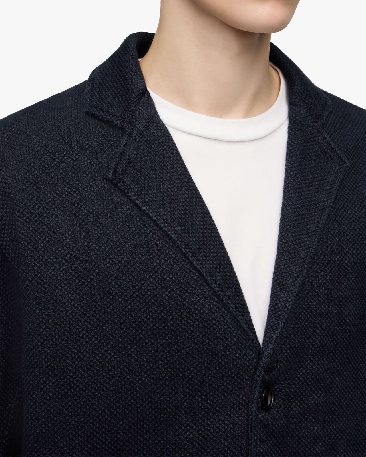 [Late Mar Release] SASHIKO TAILORED JACKET-OVERDYE,BLK, large image number 4