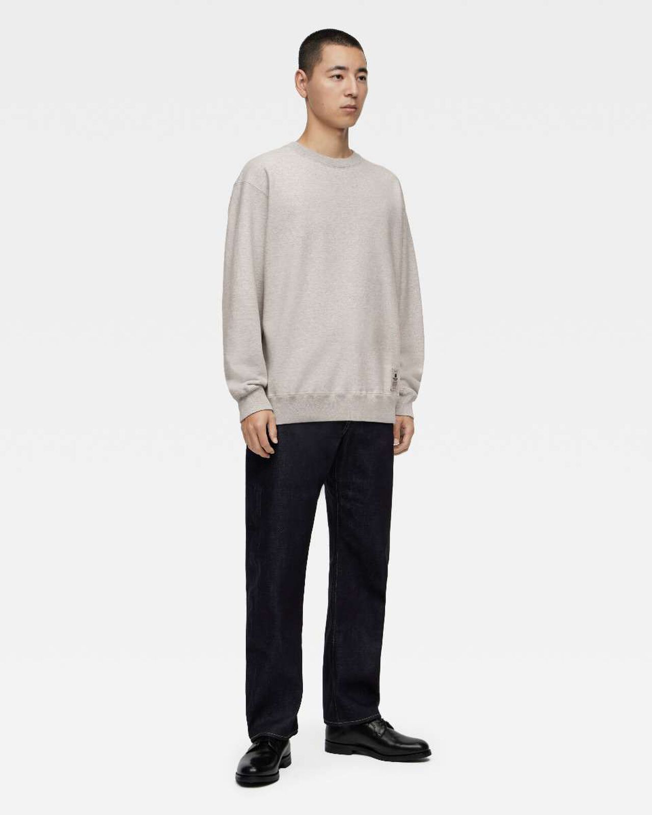 HEAVY TERRY SWEAT SHIRT,GRY, large image number 3