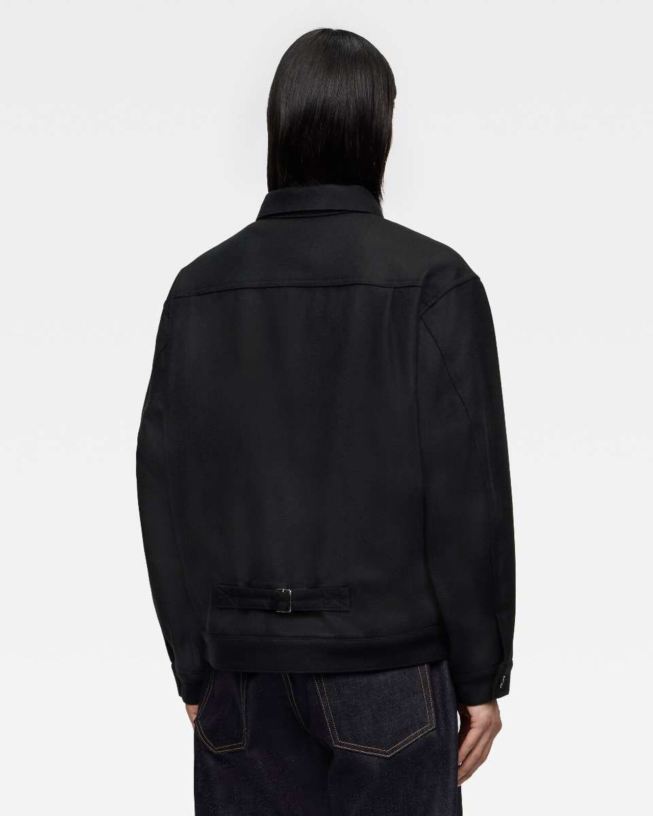 MELTON JACKET,BLK, large image number 2