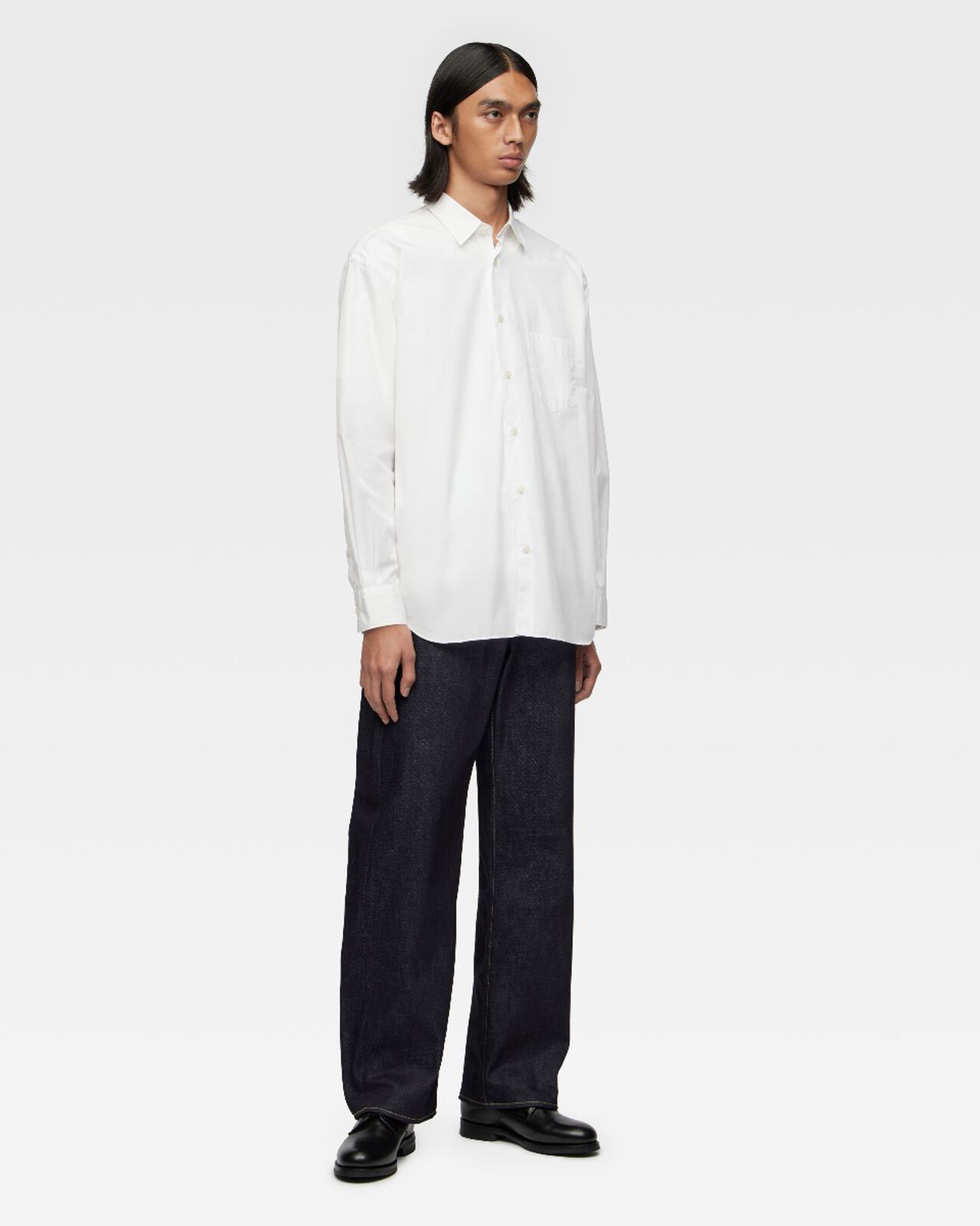 BROAD L/S SHIRT,WHT, large image number 3