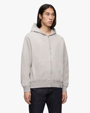 LOOPWHEEL SWEAT ZIP UP HOODY,Grigio, large image number 1