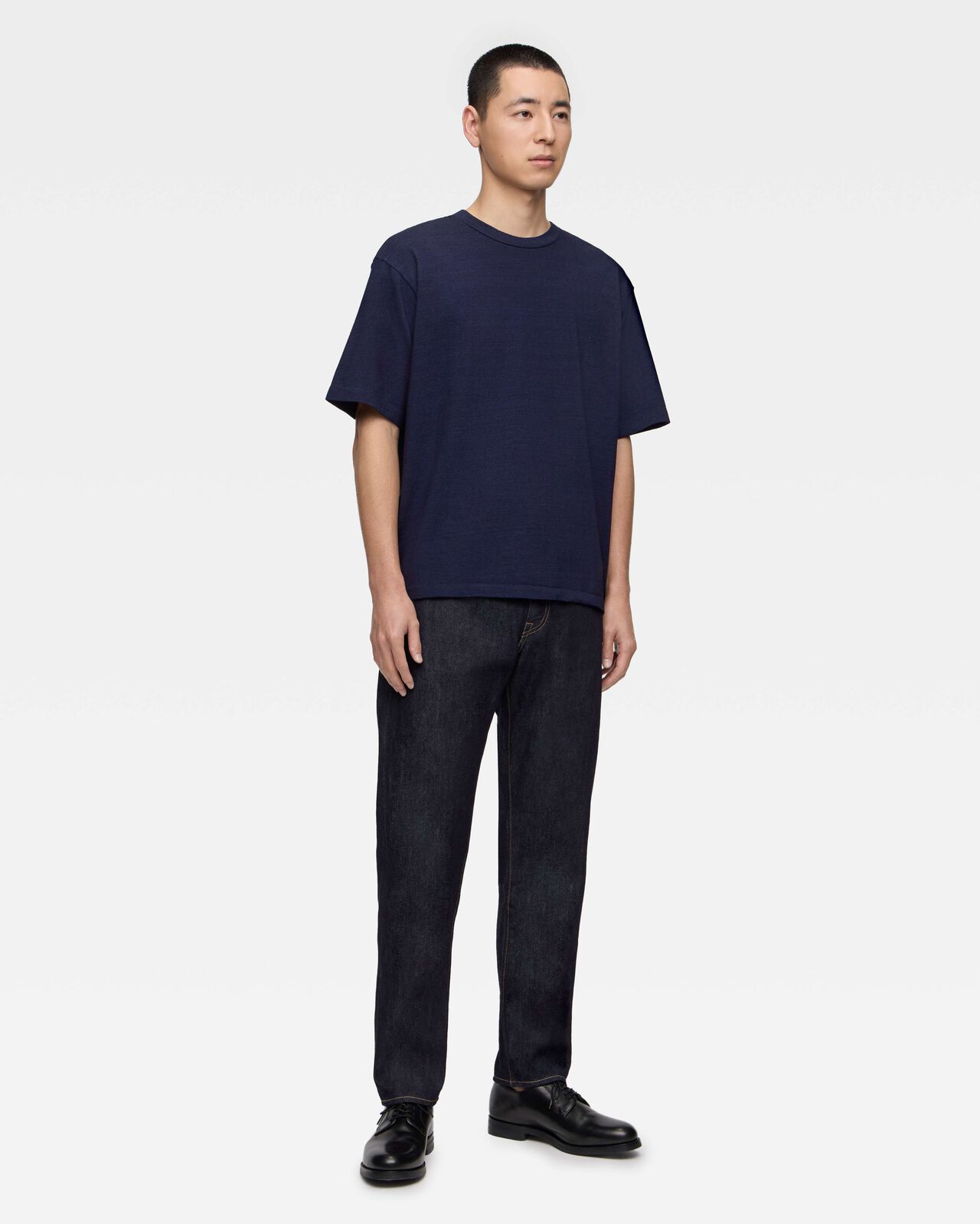 YARN DYED S/S TEE - INDIGO,Indigo, large image number 3