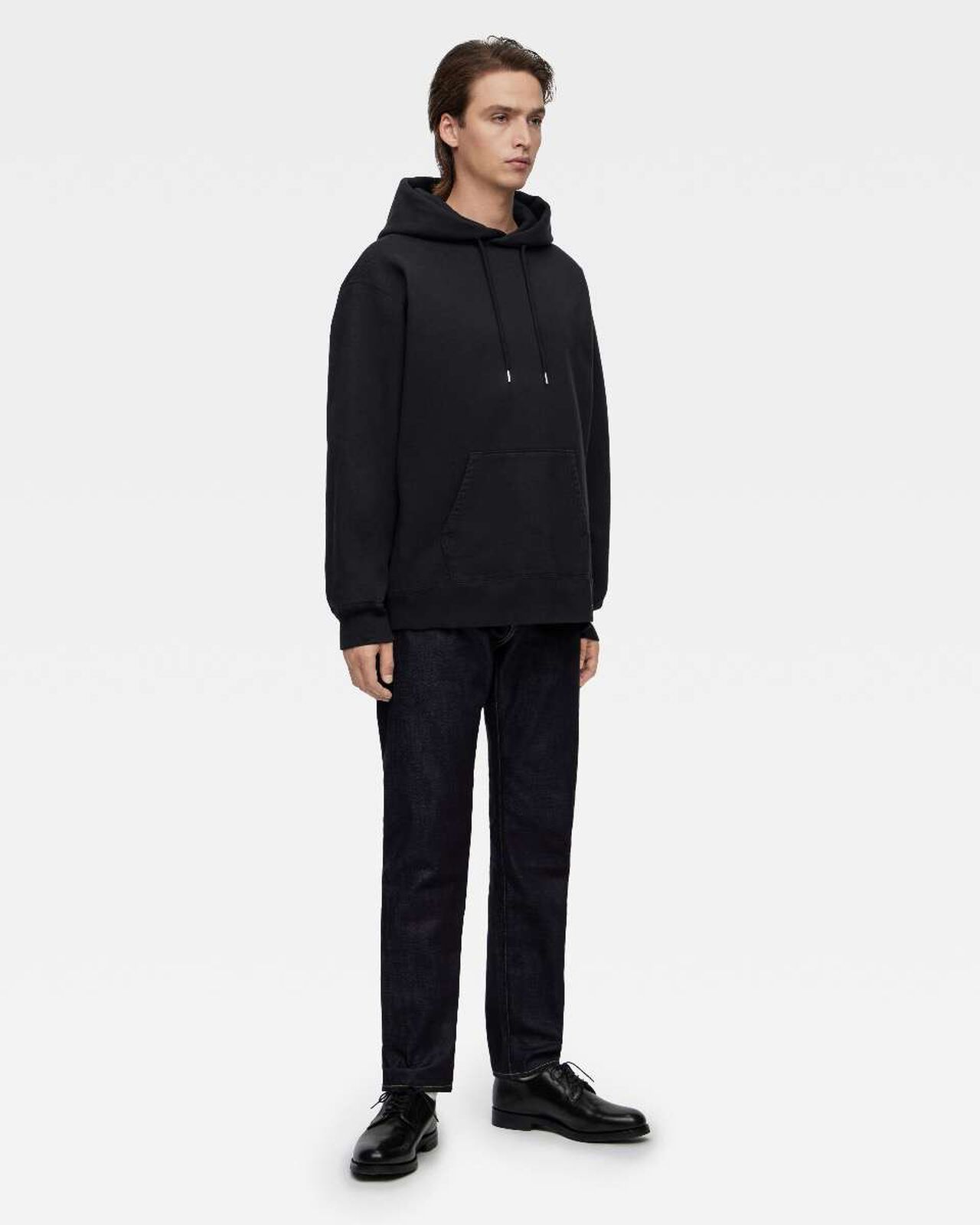 HEAVY TERRY HOODY,NAY, large image number 3