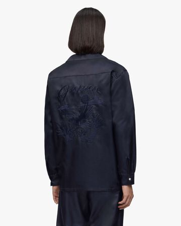 SATIN SOUVENIR L/S SHIRT,NAVY, large image number 2