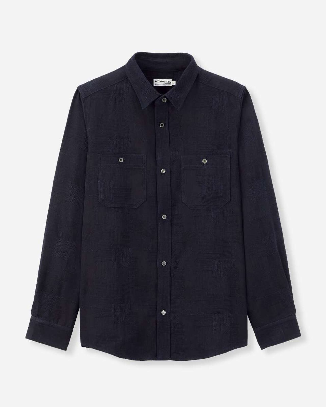 INDIGO JACQUARD SHIRT,Indigo, large image number 5
