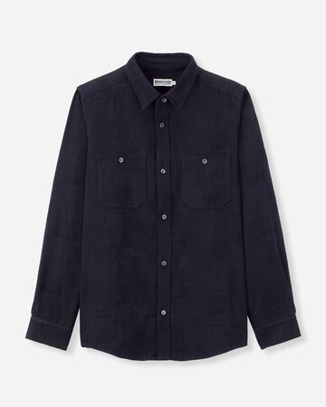 INDIGO JACQUARD SHIRT,Indigo, small image number 5