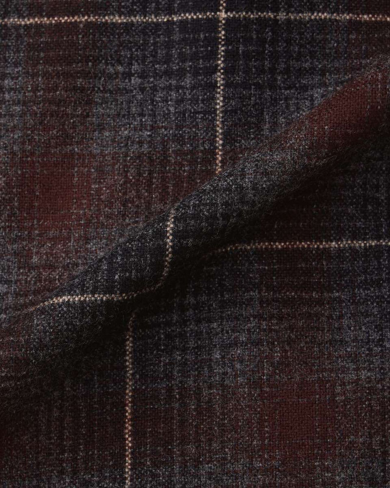 WOOL×CASHMERE OMBRE CHECK L/S SHIRT,GRY, large image number 10