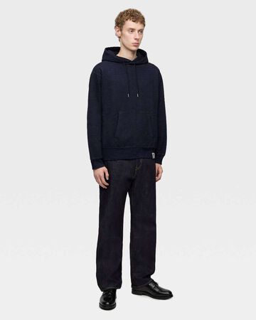 INDIGO SWEAT HOODIE-YARN DYE,Indigo, small image number 3