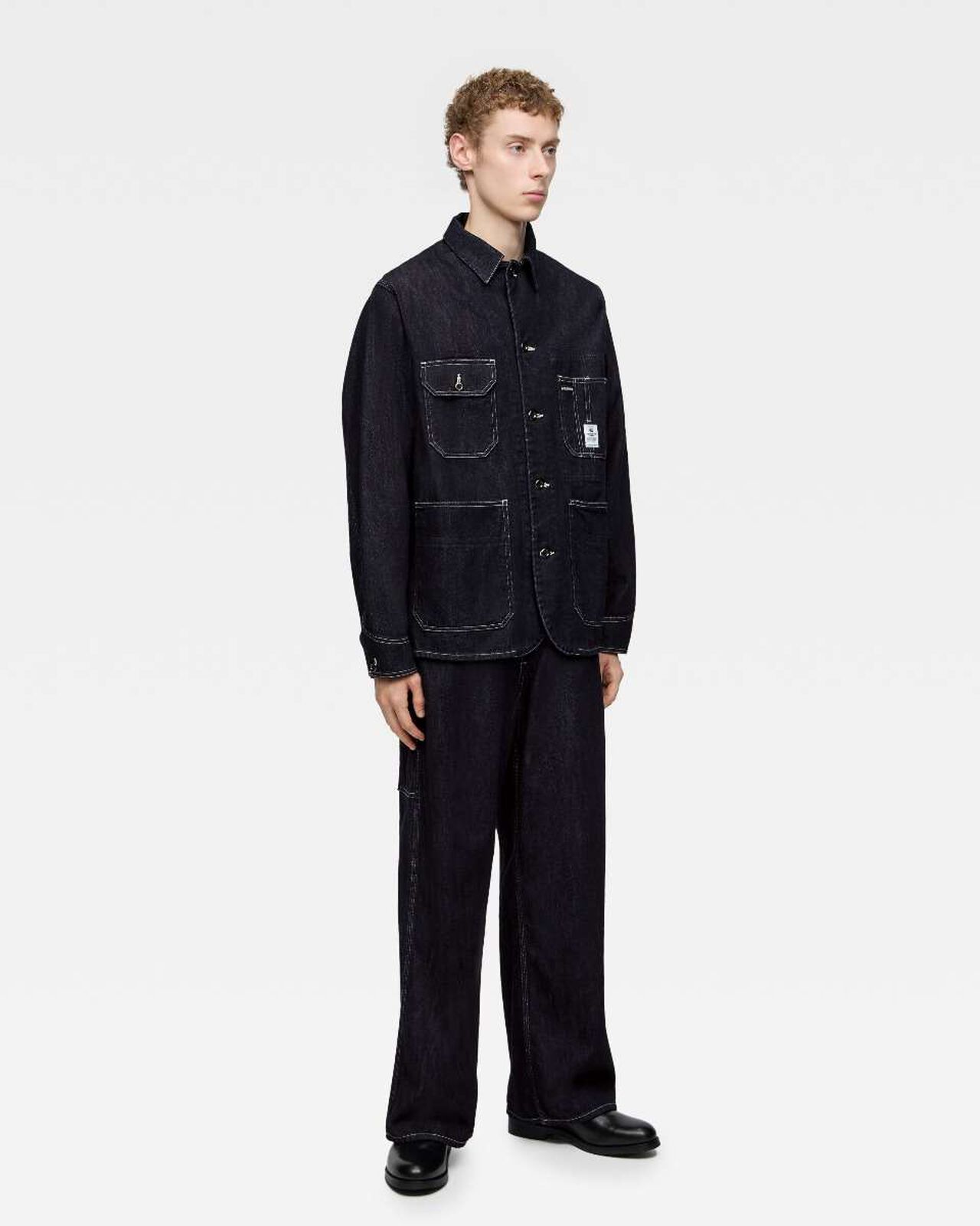 DENIM COVERALL,Indigo, large image number 3