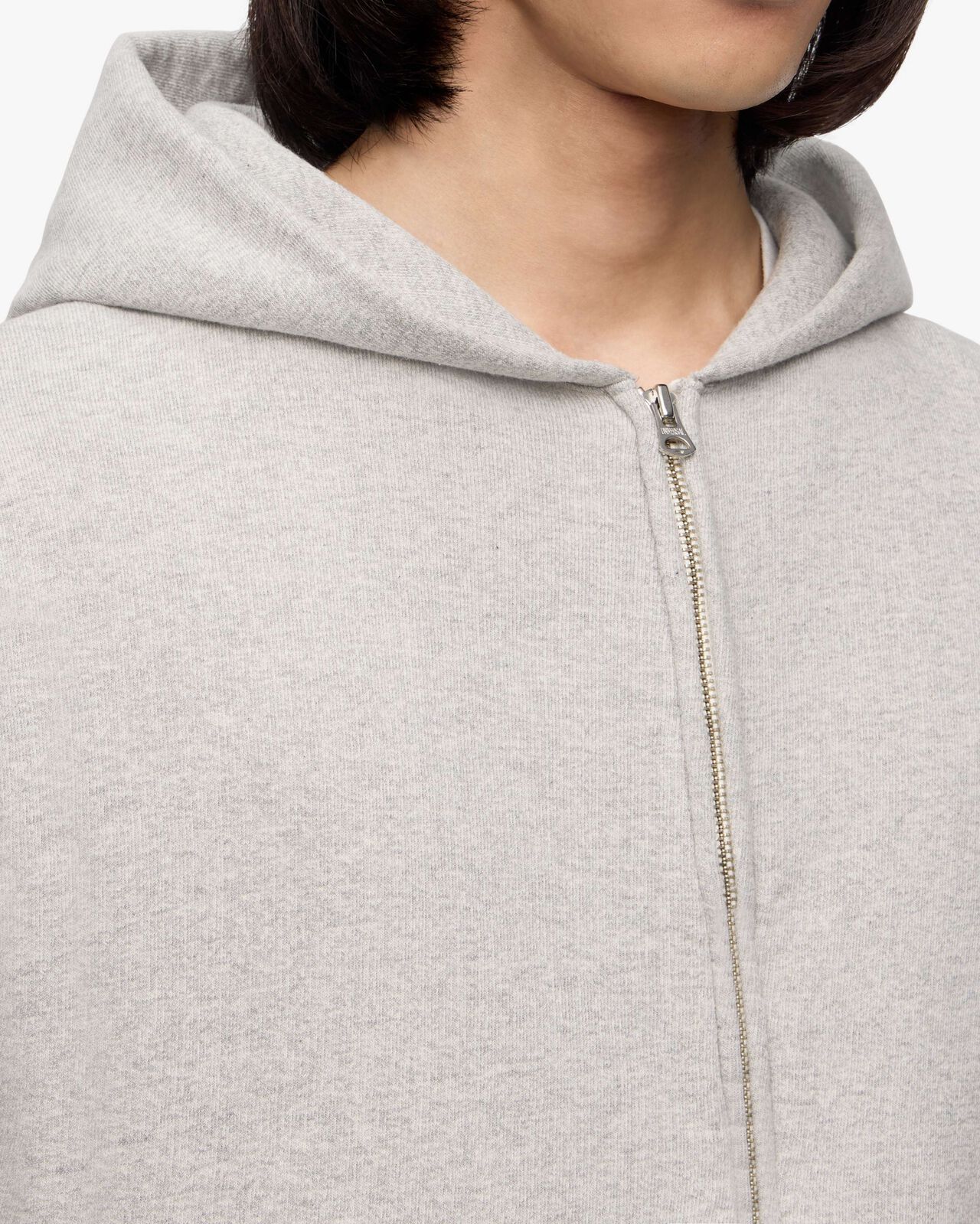 LOOPWHEEL SWEAT ZIP UP HOODY,Grigio, large image number 4