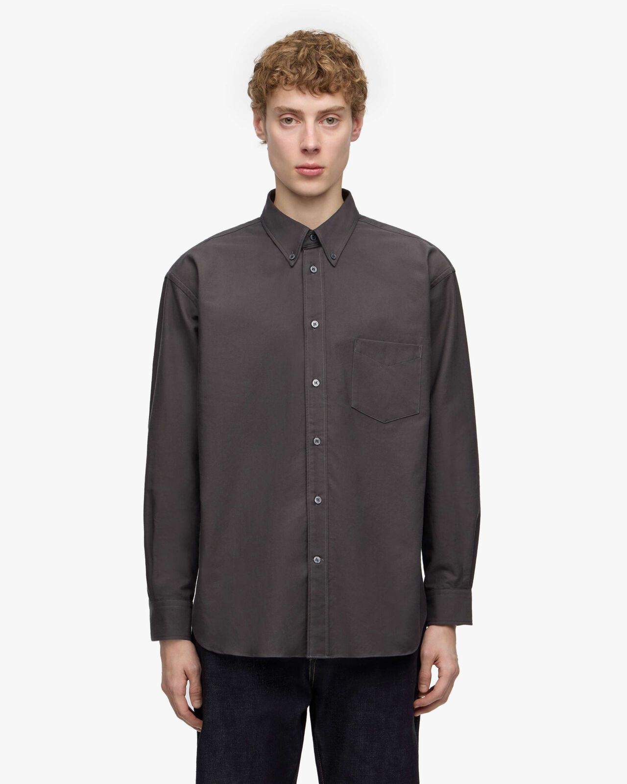 [Mid Feb Release] OXFORD L/S SHIRT,Light Black, large image number 15