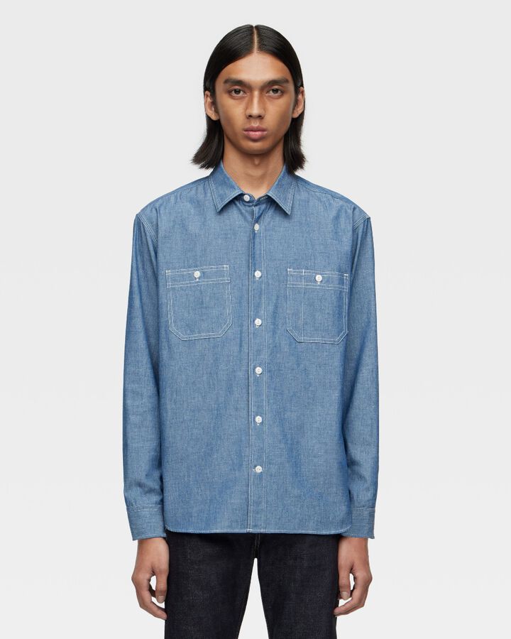 TRIPLE STITCH L/S CHAMBRAY SHIRT,, medium