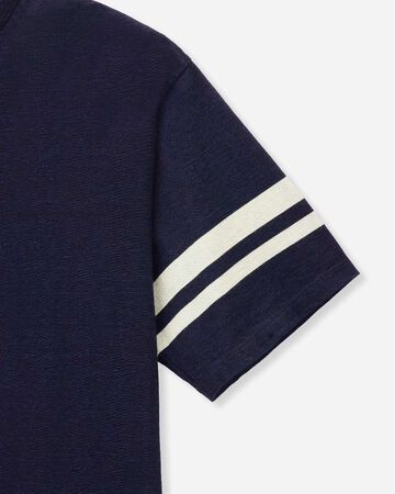 YARN DYED S/S TEE -DISCHARGE PRINT,Indigo, small image number 7