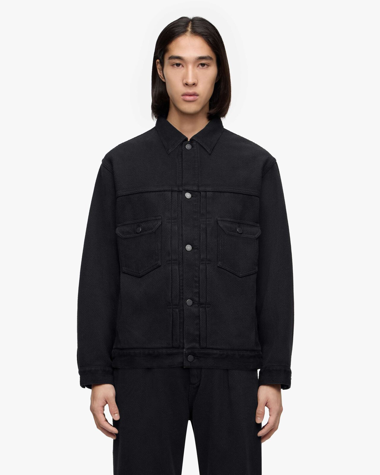 [Late Mar Release] SASHIKO JACKET#002-OVERDYE,BLK, large image number 11