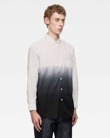 BROAD L/S SHIRT - KYOTO MONTSUKI GRADATION,Noir, small image number 1