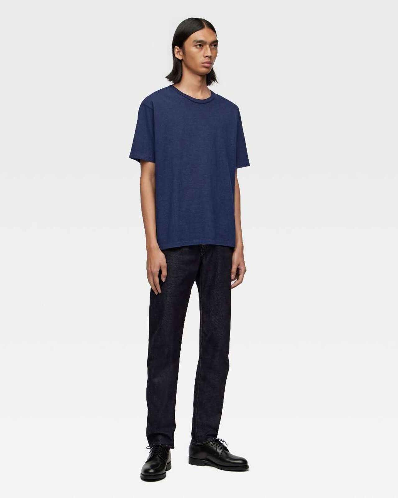 SOFT HEAVY OUNCE S/S TEE - INDIGO,Indigo, large image number 3